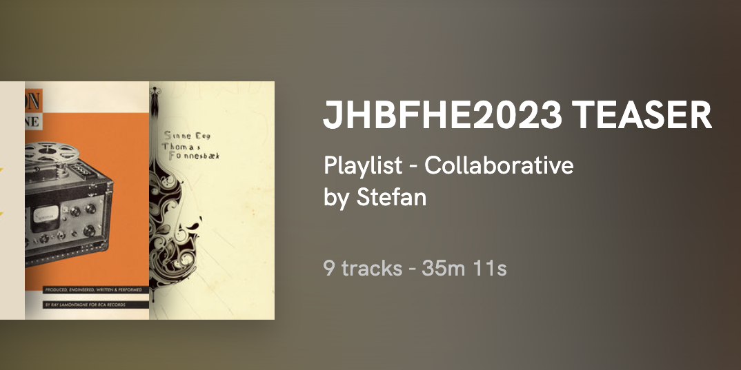 JHBFHE2023 Teaser Playlist 